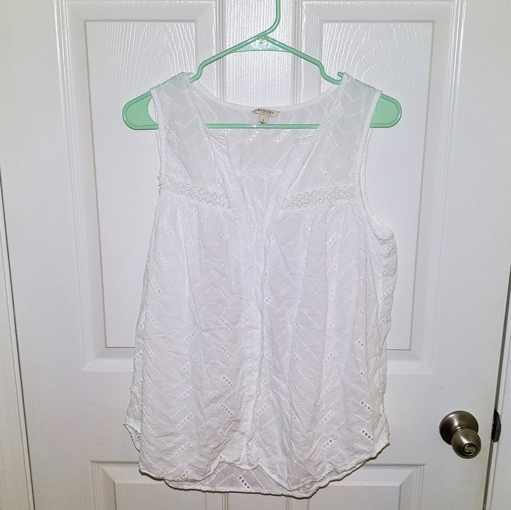 🎉3 for $25🎉 Sonoma White Tank Blouse